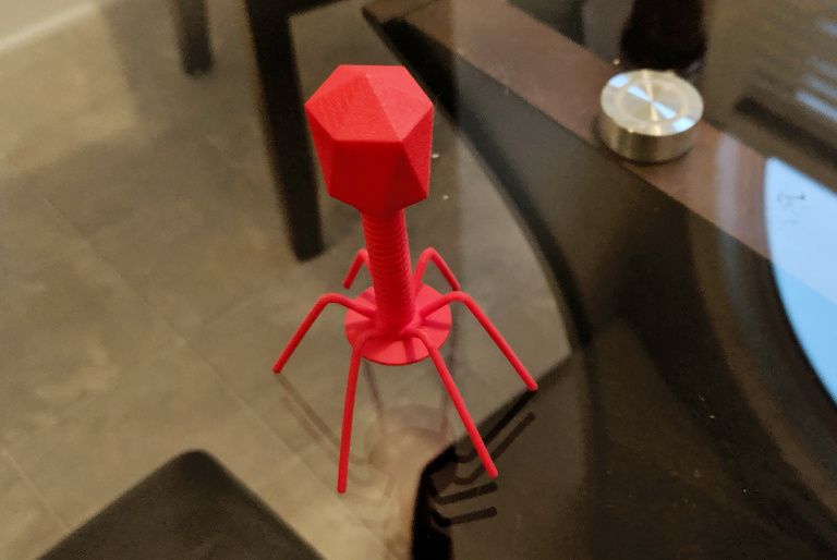 3D print of bacteriophage