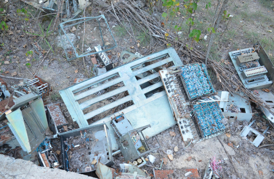 Discarded electronics at Pripyat factory
